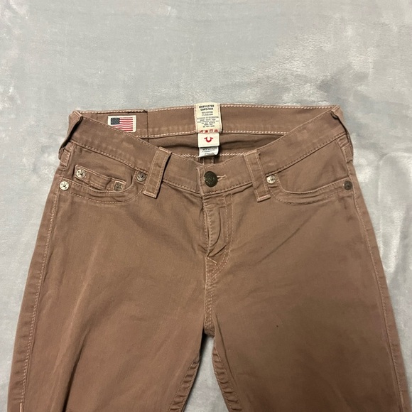 True Religion Brown Skinny Jeans - Picture 2 of 5